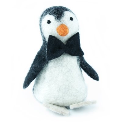 Eierwärmer Pinguin mit Schleife E-17