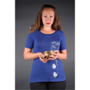 Bio-Baumwolle Shirt Flower 3.7 blau XL