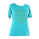 Bio-Baumwolle Blume des Lebens T-Shirt  4.4 mint L