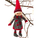 Wintermädchen mit Schal und Hut 25 cm 6.3