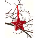 Weihnachtsanhänger Stern rot  6.3