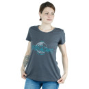 Bio-Baumwolle Save the Planet T-Shirt Damen 4.6 dunkelgrau M