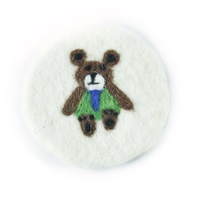 Tassenuntersetzer Teddybär 7.2 grün