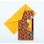 Lokta Papier-Klappkarte mit Umschlag 9.2 gelb-dunkelrot