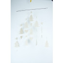 Lokta Papier-Mobile Weihnachtsbaum 9.2 winterweiß