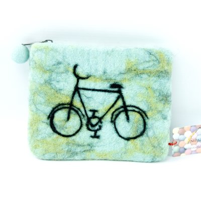 Felted Bag Bicycle mint