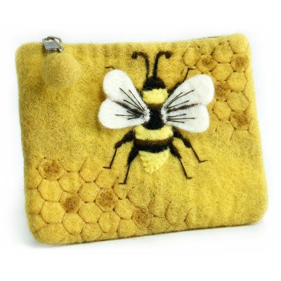 felt coin purse honeycomb