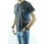 Bio-Baumwolle T-Shirt Sacculum, mit aufgesetzter Tasche 2.6 aquarellblau M