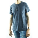 Men Slub-Cotton T-Shirt Loto 4.7 blau M