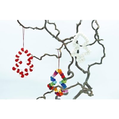 Weihnachtsanhänger Filzbollen-Tannenbaum 6.3