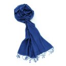 BIO-Baumwolle Schal mit Paisley-Muster 70x200 cm 8.2 blau