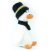 Eierwärmer Ente weiß mit schwarzem Schal und Hut E3