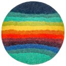 Felted Coaster, Dark Colours Rainbow