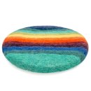 Felted Coaster, Dark Colours Rainbow