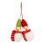 Felted Ornament Snowman with Scarf, Set of 2