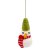 Felted Ornament Snowman with Scarf, Set of 2