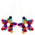 Felted Poms Star Ornament, Set of 2